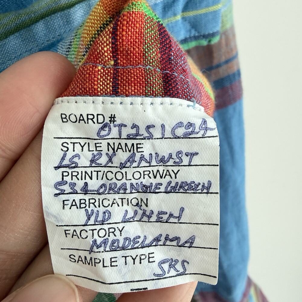 Polo Ralph Lauren Shirt Womens Small Plaid 100% Linen Button Up Long Sleeve - Picture 9 of 16